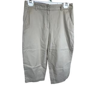 Briggs New York 8P Capri pants Women's Tan  Stretch 4 pockets belt loops